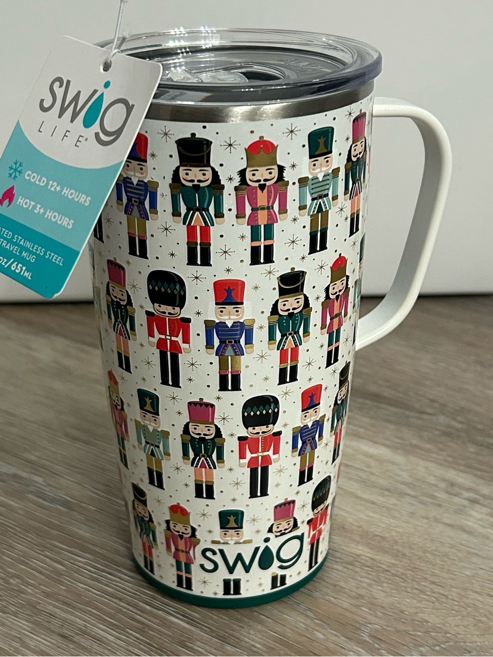 Swig Life Classic Nutcracker Christmas 22 Oz Travel Mug Insulated Tumbler NEW